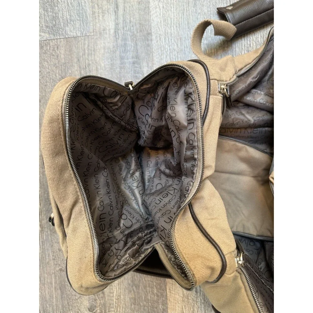 Calvin Klein Extra Large Duffle Bag Vintage Canvas Original Weekend Travel Bag